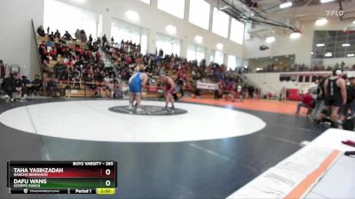 285 lbs Champ. Round 1 - Dafu Wang, Scripps Ranch vs Taha Yasihzadah, Rancho Bernardo