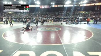 190 lbs Quarterfinal - Brock Gustaveson, Gonzaga Prep vs Camron Pedigo, Mountain Home