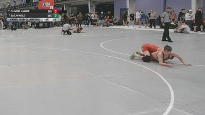 132 lbs Cons. Sub-quarters - Oliver Lange, Sebolt Wrestling Academy vs Zach Held, Underground Wrestling Club
