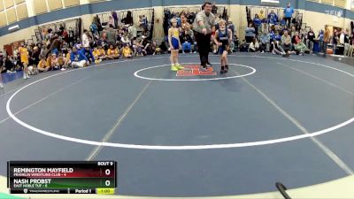 54 lbs Round 3 (10 Team) - Leo Riesen, East Noble TUF vs Xander Strain, Franklin Wrestling Club