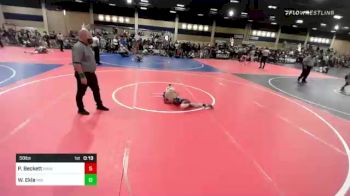 58 lbs Semifinal - Preston Beckett, Nwwc vs Weston Ekle, Mid Valley Wolves