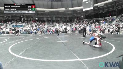 49 lbs Round Of 16 - Justin Mosqueda, Cotton County Wrestling Club vs Luke Stoner, Team Guthrie Wrestling