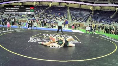 Girls-140 lbs Cons. Semi - Jacey Barnabei, Gabriel Richard H.s. (Riverview) Girls vs Kylee Malloy, Olivet Hs Girls