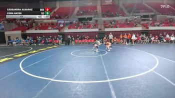 125 lbs Round 1 (16 Team) - Cassandra Almaraz, Rockwall vs Cora Hayes, Southlake Carroll