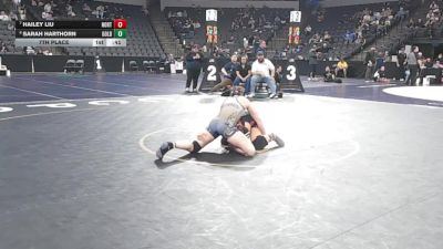 140 lbs 7th Place - Hailey Liu, Northgate (NC) vs Sarah Harthorn, Golden Valley (Bakersfield) (CS)