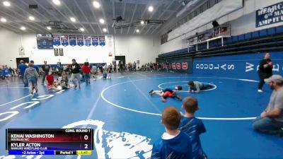 77 lbs Cons. Round 1 - Kenai Washington, Douglas WC vs Kyler Acton, Rawlins Wrestling Club