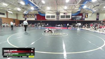 165 lbs Cons. Round 2 - Sawyer Casarez, Shasta College vs Shane Sanchez, Delta College