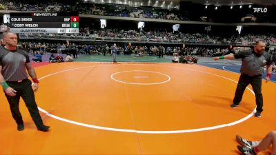 6A 126 lbs Quarterfinal - Cody Welch, Bryan vs Cole Sides, Dripping Springs