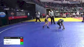 74 lbs Semifinal - Braelyn Allen, Kobra Kai vs Chael Naugle, Wildcat Takedown Club