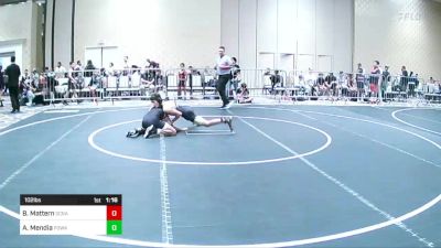 102 lbs Round Of 32 - Bentley Mattern, Scrap Yard Garage vs Antonio Mendia, Poway Elite