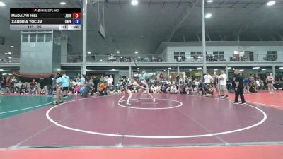 122 lbs Rr Rnd 8 - Madalyn Hill, Journeymen Wrestling - Girls vs Xandria Yocum, Central Pennies - Girls