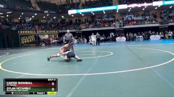 125 lbs Champ. Round 1 - Dylan McCambly, Dillingham High School vs Carter Snowball, St. Michael