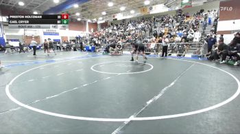 175 lbs Cons. Round 2 - Preston Holtzman, Huntington Beach vs Cael Cryer, Moreno Valley