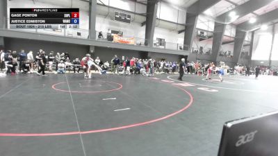 215 lbs Cons. Quarters - Gage Ponton, Suples vs Justice Edmiston, West Albany Mat Club