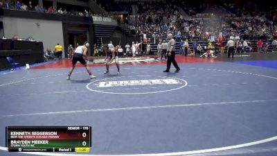 176 lbs Cons. Round 3 - Brayden Meeker, Storm Youth WC vs Kenneth Seggerson, Beat The Streets Chicago-Midway