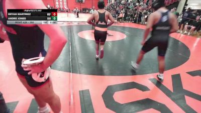 190 lbs Cons. Round 3 - Bryan Martinez, Wheaton (ST. FRANCIS) vs Andre Jones, Machesney Park (HARLEM)