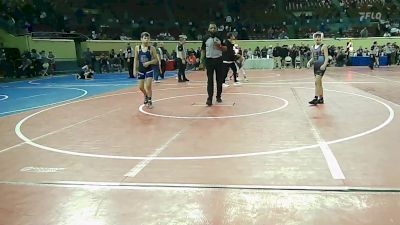 88 lbs Round Of 16 - Caysen Wahl, Bristow vs Cash Province, Deer Creek Middle School