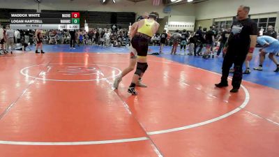 141 lbs Rr Rnd 7 - Maddox White, Mat Assassins Red - MSE vs Logan Hartzell, Warhawks Wrestling Inc. - MSE
