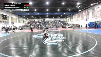 165 Boys Quarterfinal - Weston Druckeman, West Hills vs David Daniels, Granite Hills