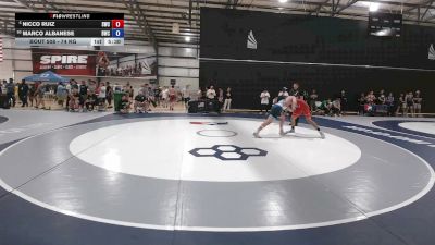 74 kg Champ. Rd Of 64 - Nicco Ruiz, Southwest Wrestling Club vs Marco Albanese, Bearcat Wrestling Club