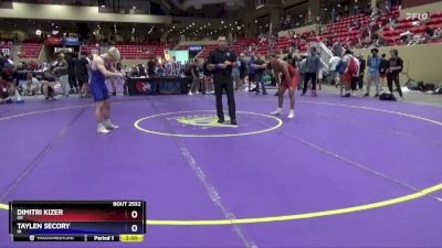 144 lbs Quarterfinal - Dimitri Kizer, OK vs Taylen Secory, IA