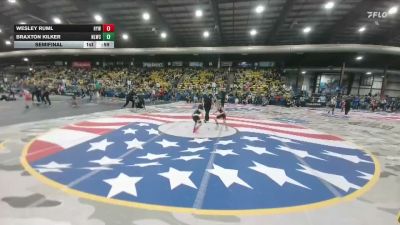 55 lbs Semifinal - Wesley Ruml, Howard Youth Wrestling vs Braxton Kilker, No Limit Wrestling Club