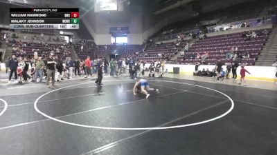 84 lbs Cons. Sub-quarters - William Hammond, Dragon Wrestling Club vs Malaky Johnson, Wrecking Crew Wrestling Club