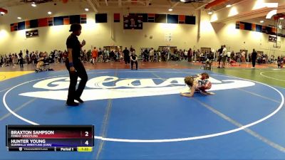 74 lbs Round 3 - Braxton Sampson, Forest Wrestling vs Hunter Young, Guerrilla Wrestling (GWA)