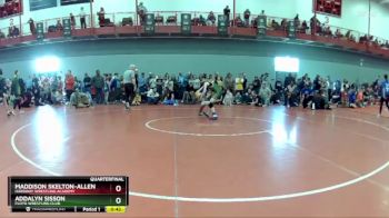 87 lbs Quarterfinal - Maddison Skelton-Allen, HardWay Wrestling Academy vs Addalyn Sisson, Floyd Wrestling Club