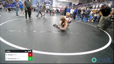 67 lbs Consi Of 8 #2 - Elijah Knight, Harrah Little League Wrestling vs Sawyer Henderson, Tecumseh Youth Wrestling