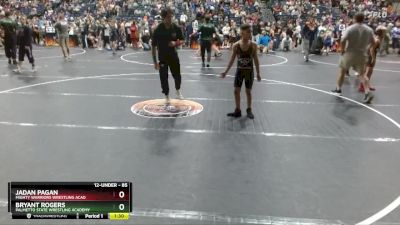 85 lbs Cons. Semi - Bryant Rogers, Palmetto State Wrestling Academy vs Jadan Pagan, Mighty Warriors Wrestling Acad