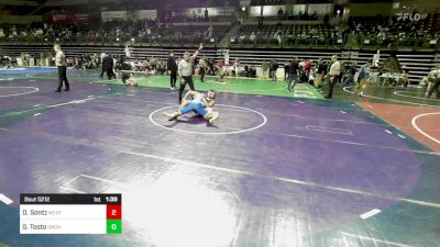 145 lbs Semifinal - Dylan Sontz, Westfield vs Gabriel Tosto, Orchard South WC