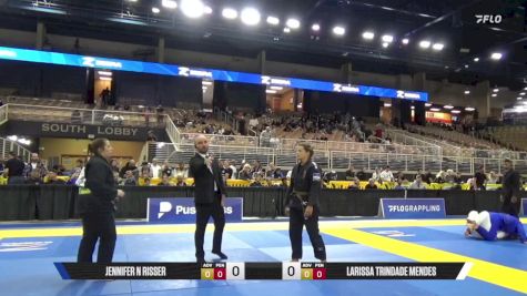 Larissa Trindade Mendes vs Jennifer N Risser 2025 Pan Jiu Jitsu IBJJF Championship