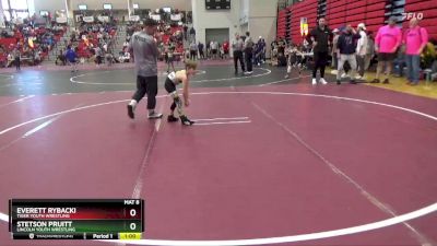 55 lbs Cons. Round 2 - Everett Rybacki, Tiger Youth Wrestling vs Stetson Pruitt, Lincoln Youth Wrestling