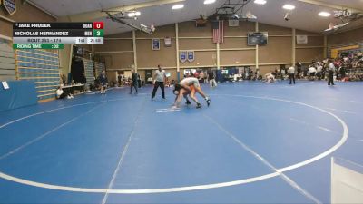174 lbs Quarterfinal - Jake Prudek, Doane vs Nicholas Hernandez, Menlo