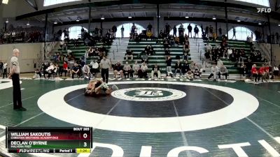 144 lbs Semifinal - Declan O`Byrne, Malvern Prep vs William Sakoutis, Christian Brothers Academy(NJ)