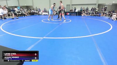 215 lbs Quarters & 1st Wb (16 Team) - Layne O`Neil, Michigan vs Myron Mendez, Florida