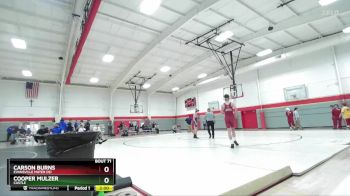 126 lbs Quarterfinal - Carson Burns, Evansville Mater Dei vs Cooper Mulzer, Castle