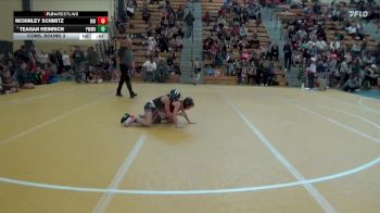 80 lbs Cons. Round 3 - Teagan Heinrich, American Outlaws Wrestling vs McKinley Schmitz, Monticello Warriors