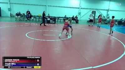 87 lbs Placement Matches (8 Team) - Jaxson Tocco, New York Blue vs Tyler Bell, Missouri