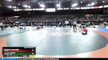 98 lbs Champ. Round 2 - Lucky Wood, Crook County vs Teagan Navarro, Nampa