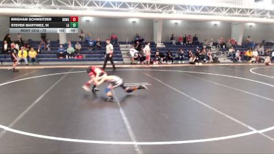 70 lbs Cons. Round 1 - Brigham Schweitzer, Broken Bow Wrestling Club vs Steven Martinez, Iii, Las Animas
