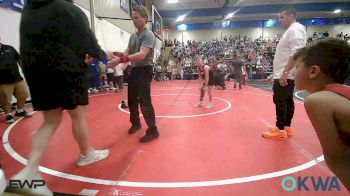 85 lbs Quarterfinal - Colton Hollenbeck, Wyandotte Youth Wrestling vs Deacon Doerr, Coweta Tiger Wrestling