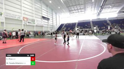 43 lbs 5th Place - Ezekiel Pina, Way Out West vs Molly Favela Altamirano, Sunnyside WC