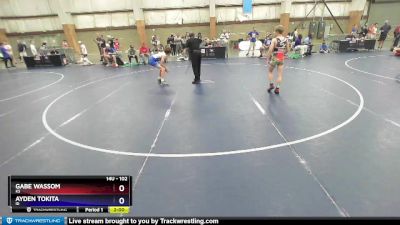 102 lbs Cons. Round 4 - Gabe Wassom, KS vs Ayden Tokita, ID