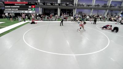 Junior Girls - 105 lbs Cons. Round 2 - Cayden Taylor, Michigan vs Sarah Hammond, Sanderson Wrestling Academy