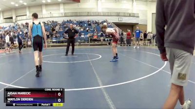 119 lbs Cons. Round 3 - Aidan Marecic, MI vs Waylon Derden, MI