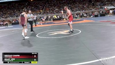 D4-175 lbs Champ. Round 1 - Brady Jess, Charlevoix HS vs Westley Chapin, Marlette HS