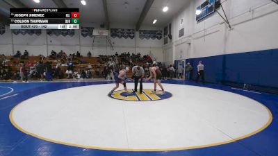 142 lbs Champ. Round 3 - Colson Thurman, Durham vs Joseph Jimenez, Rancho San Juan