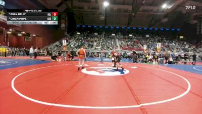 2A-106 lbs Champ. Round 1 - Evan Kelly, Hulett vs Cinch Pope, Cokeville